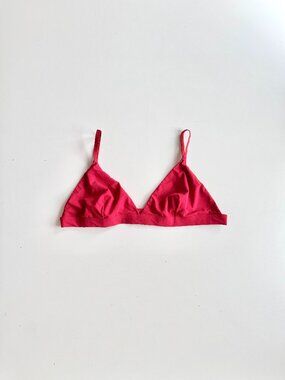 Aritzia BABATON Justin Red Jersey Triangle Bralette Bra, Size L